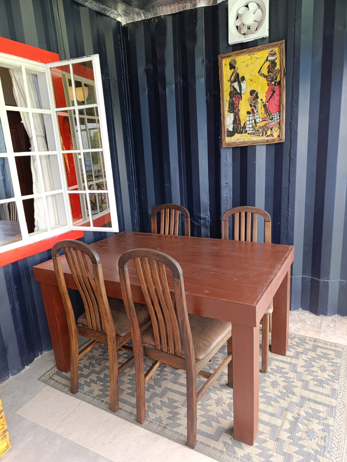 Upstairs outside dining set